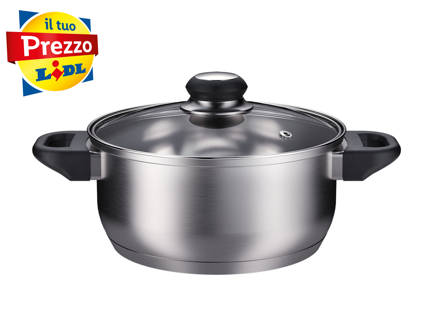 Set pentole in acciaio Ernesto, prezzo 19.99 &#8364; 
6 pezzi 
- 3 pentole con ...