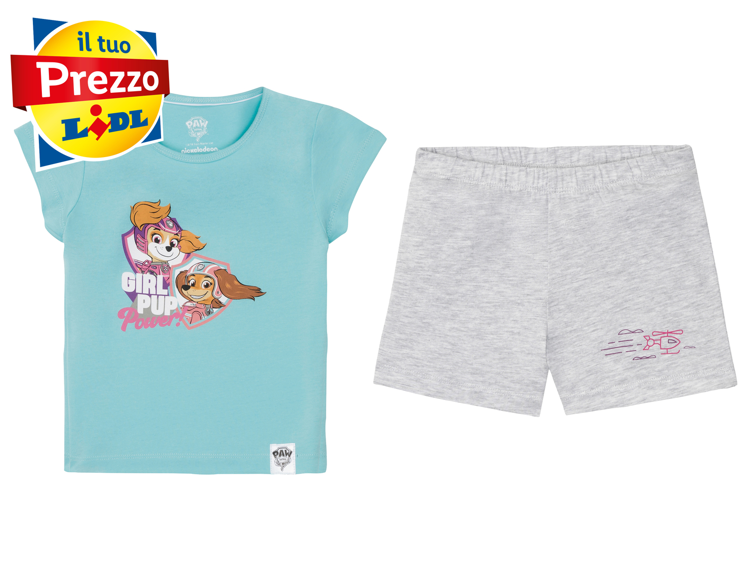 Pigiama corto da bambina Paw Patrol Oeko-tex, prezzo 4.99 €
Misure: 2-10 anni
Taglie ...