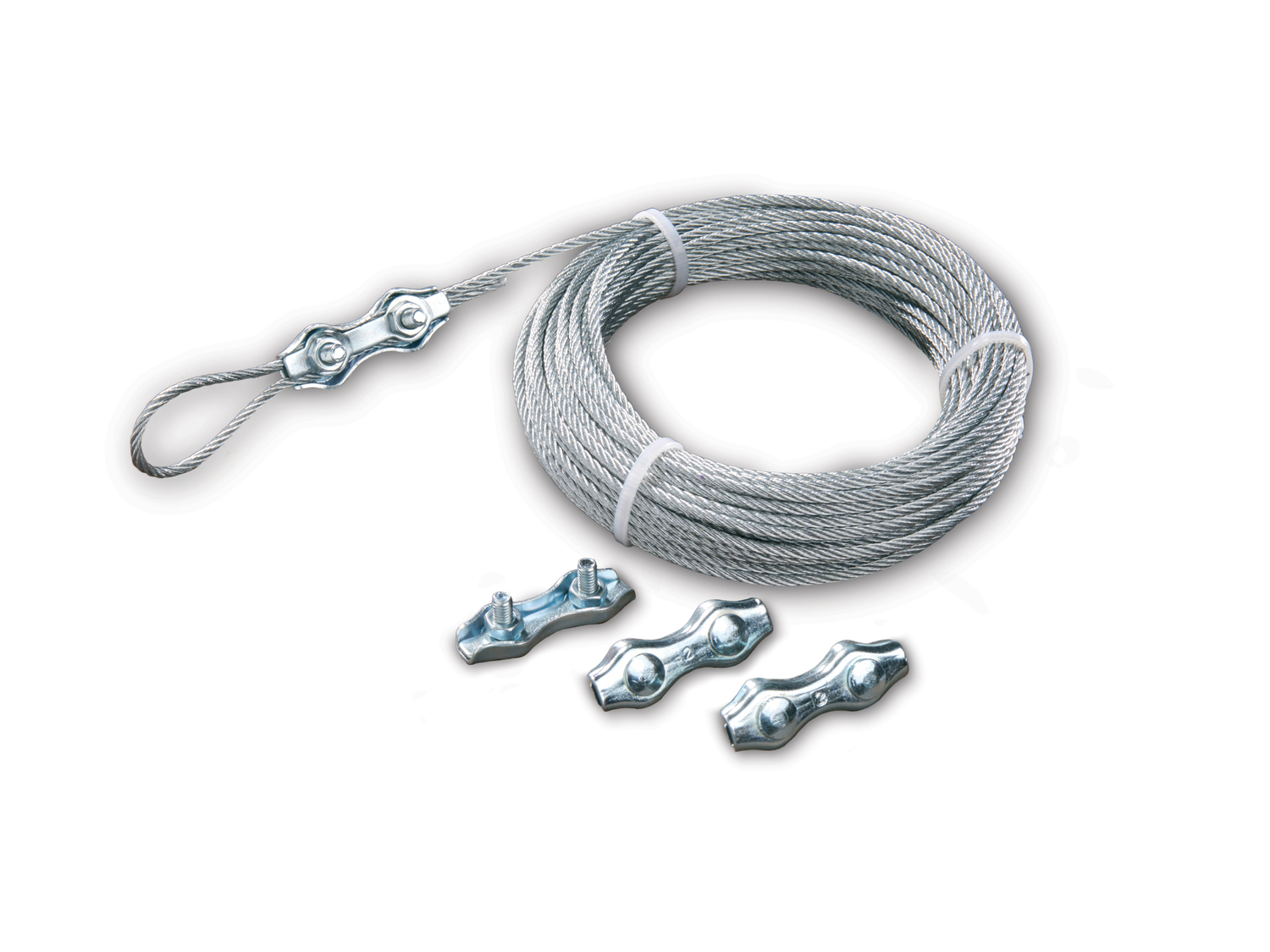 Catena o filo di acciaio Parkside, prezzo 2.99 &#8364; 
- 15 m - 4 morsetti ...