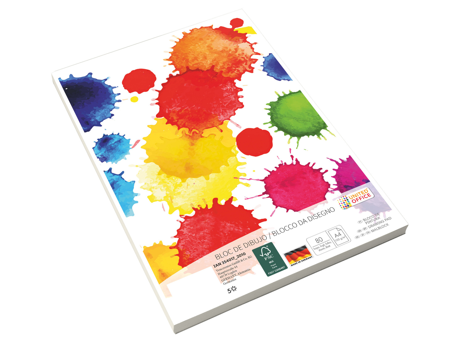 Blocco da disegno A4, 80 fogli United Office, prezzo 1.49 €
- Questo ...