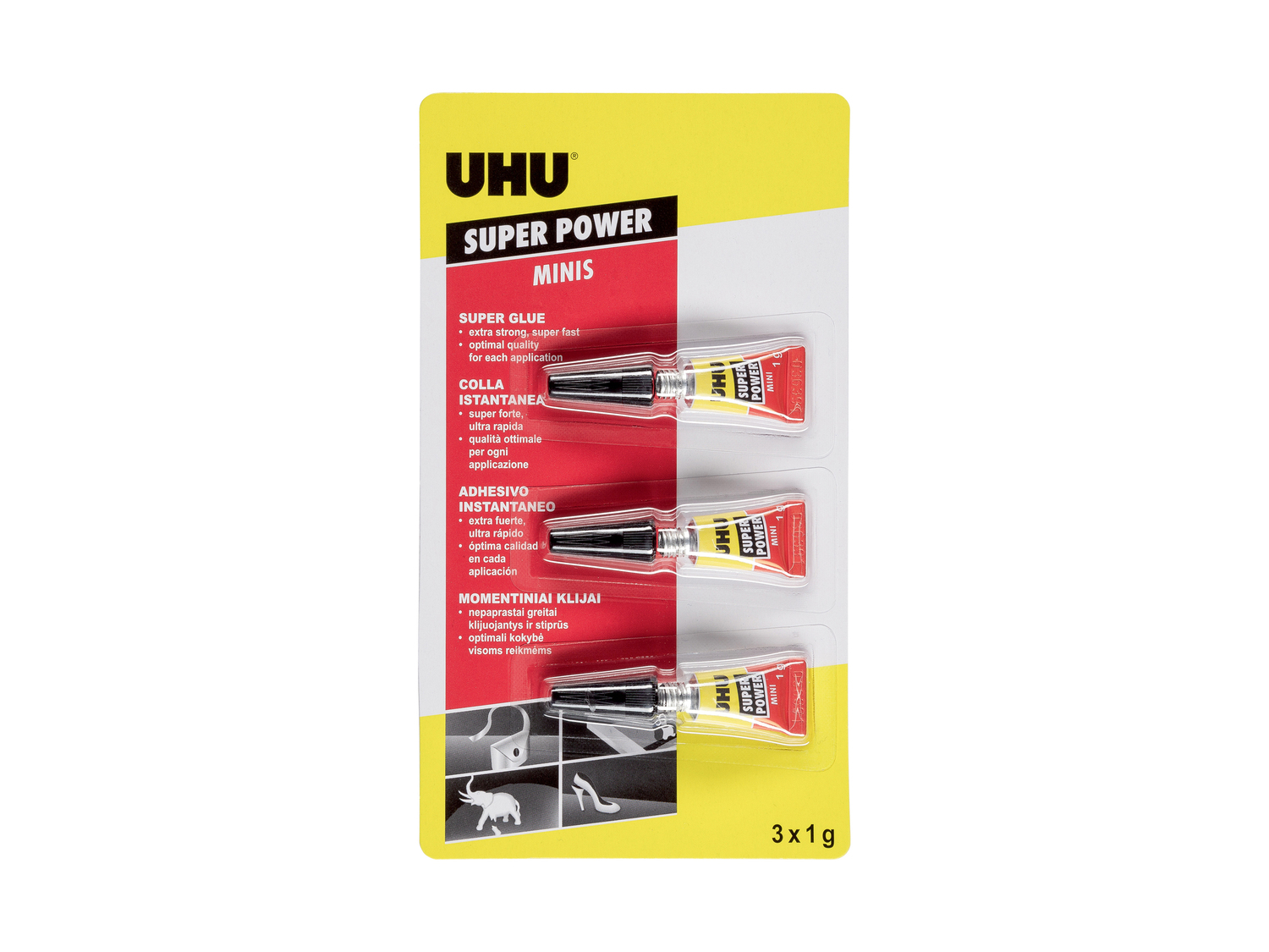 Colla istantanea Uhu, prezzo 1.99 €
Caratteristiche