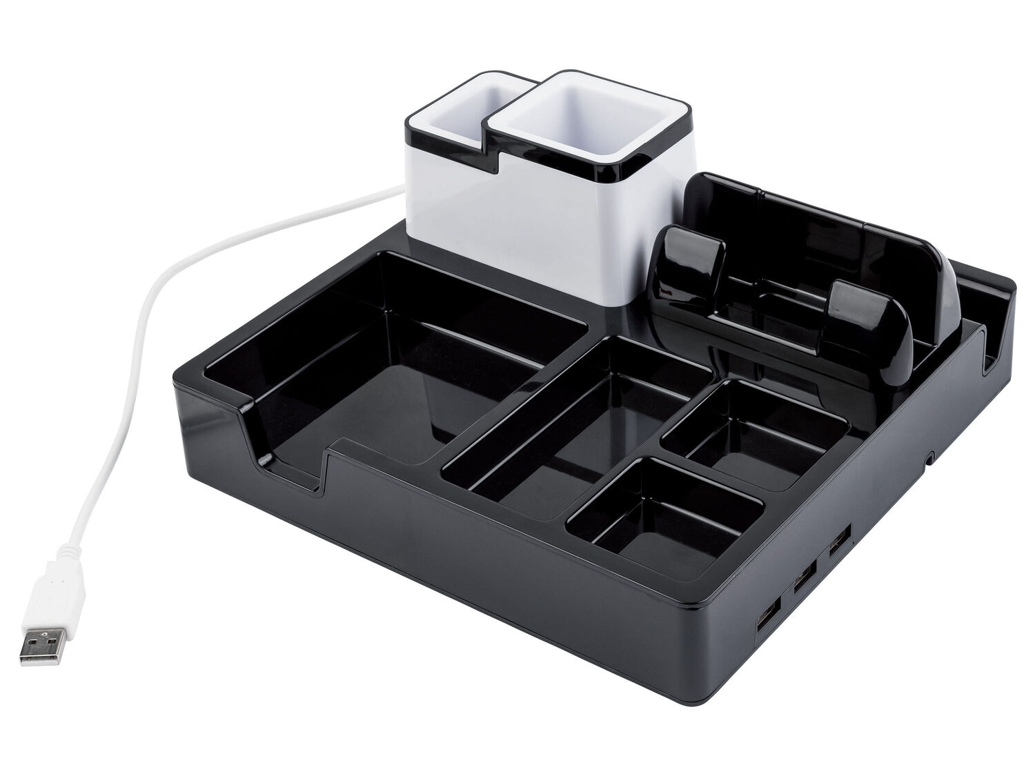 Organizer da scrivania con USB-Hub Silvercrest, prezzo 8.99 €
- 3 x USB Tipo ...
