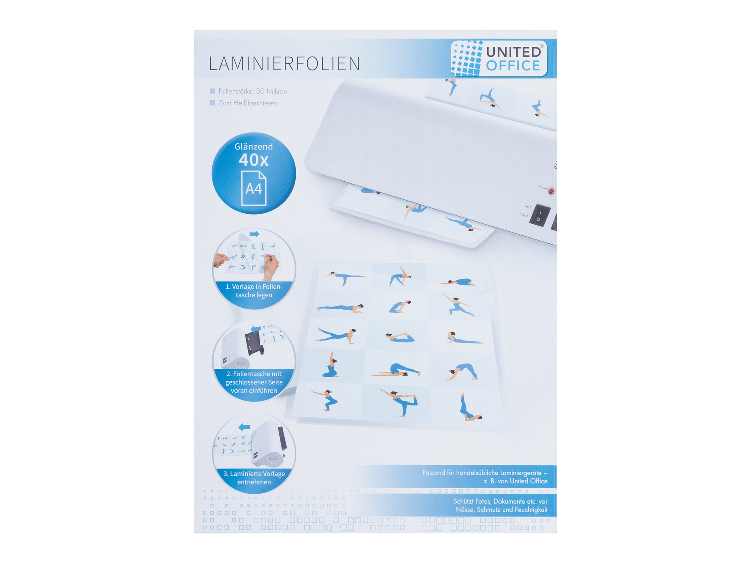 Fogli per plastificatore United Office, prezzo 2.99 €
- A3
oppure
- A4
oppure
- ...