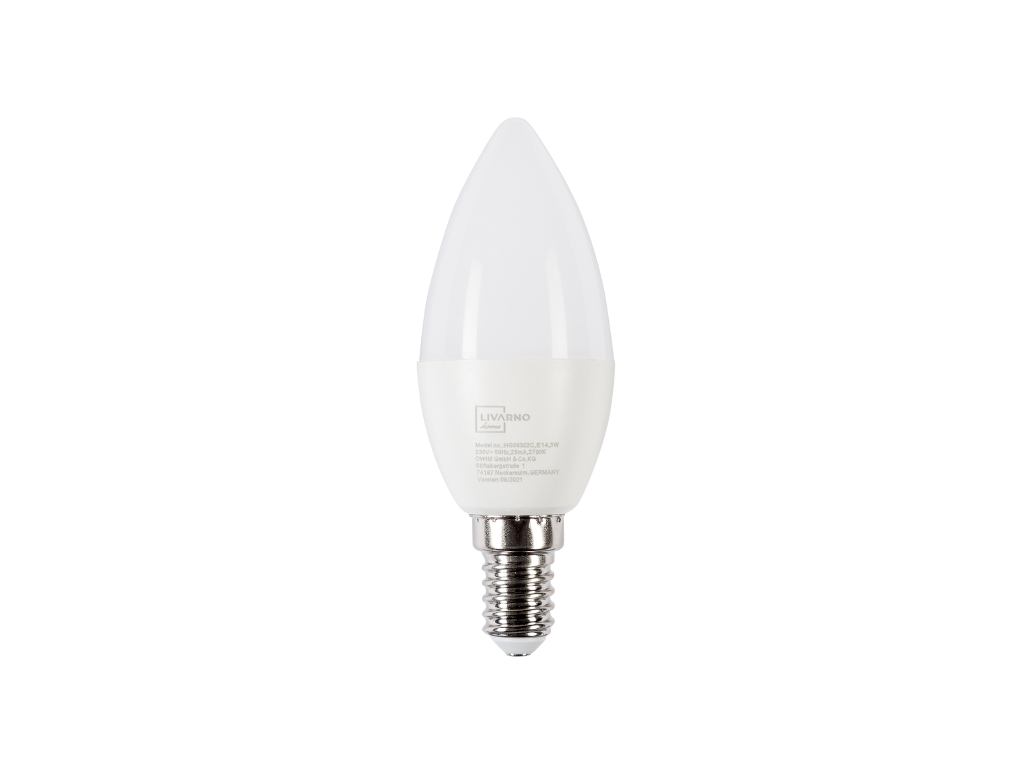 Lampadina LED Livarno, prezzo 1.49 €
2,3/3W
- Bianco caldo 2700 K
- ...