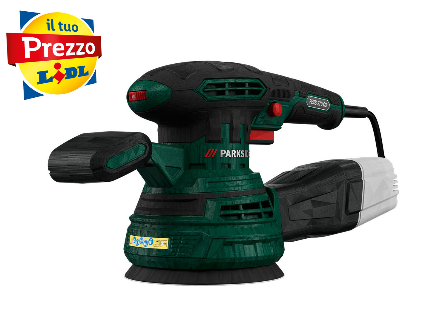 Smerigliatrice eccentrica o levigatrice orbitale Parkside, prezzo 17.99 € 
- ...