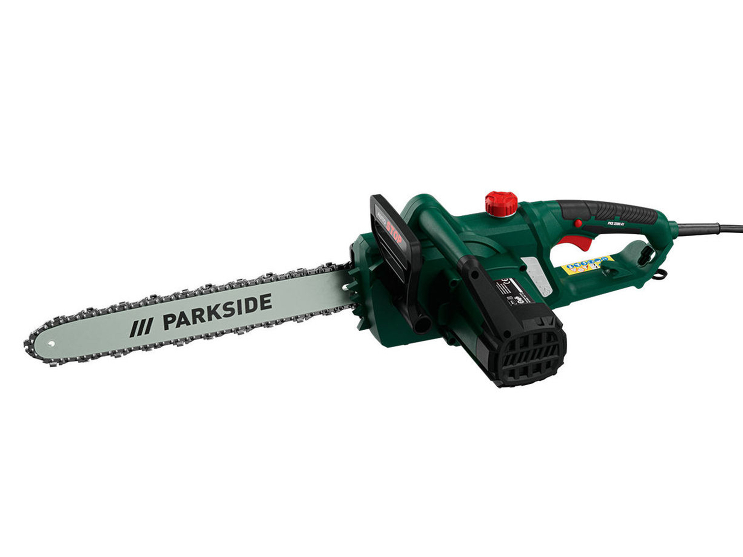 Motosega elettrica Parkside, prezzo 49.00 €
- Interruttore di sicurezza ...
