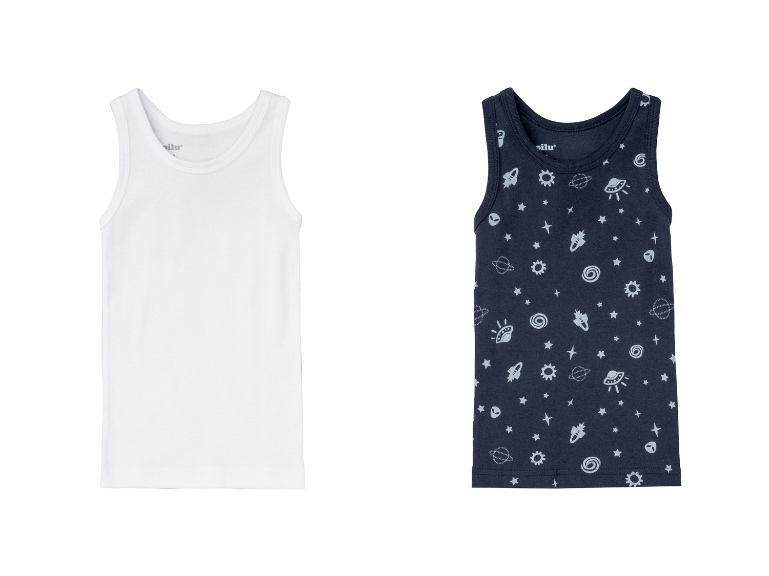 Canotta da bambino Lupilu, prezzo 4.99 €
2 pezzi - Misure: 1-6 anni
Taglie ...