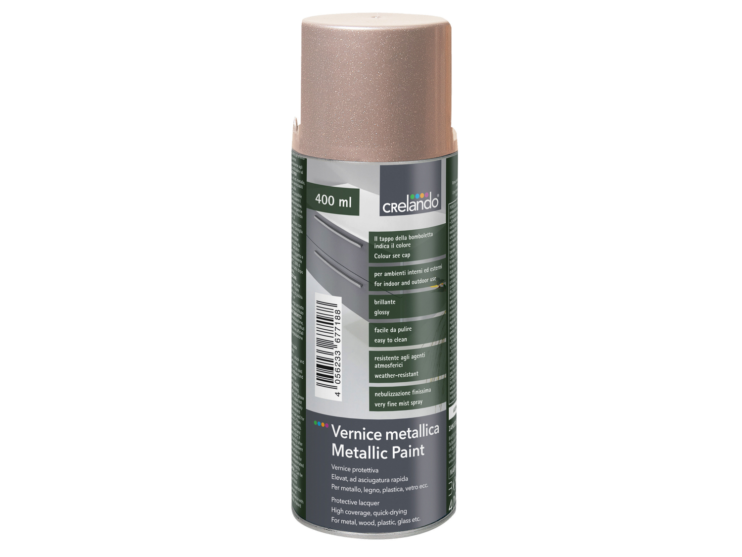Vernice spray effetto pietra, metallica o argento Crelando, prezzo 3.99 € ...
