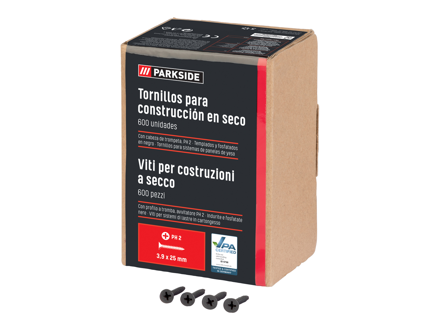 Viti per costruzioni a secco Parkside, prezzo 3.99 €
350, 500 o 600 pezzi
Caratteristiche
- ...