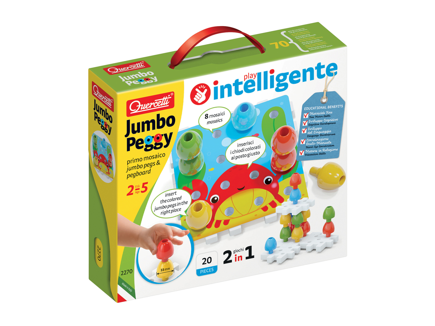 Mosaico Jumbo Peggy Quercetti, prezzo 7.49 €
20 pezzi
- Età: 2-5
Caratteristiche ...