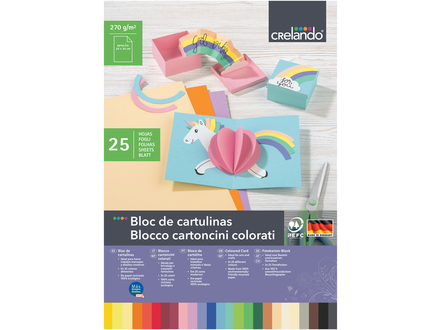 Blocco carta/cartoncini colorati Crelando, prezzo 2.49 €
50 o 25 pezzi
- 100% ...