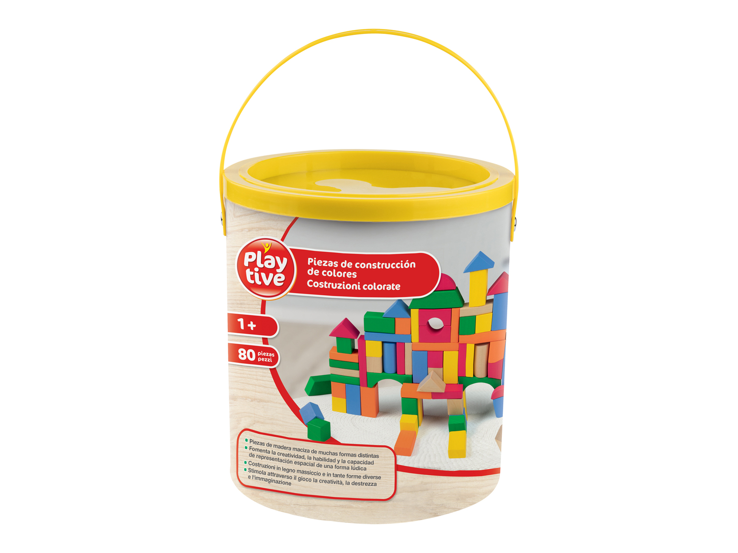Costruzioni in legno Playtive, prezzo 8.99 €
80, 58 e 50 pezzi
- Età: ...