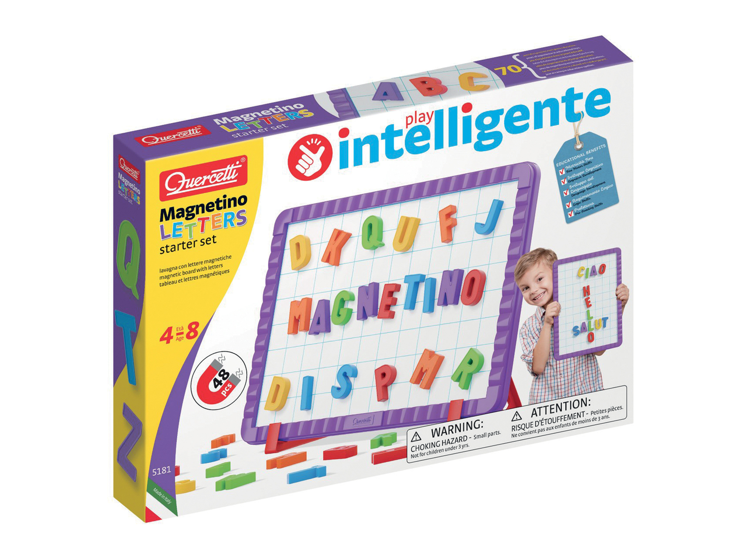 Set lavagna magnetica con lettere Quercetti, prezzo 9.99 €
48 pezzi
Caratteristiche
- ...