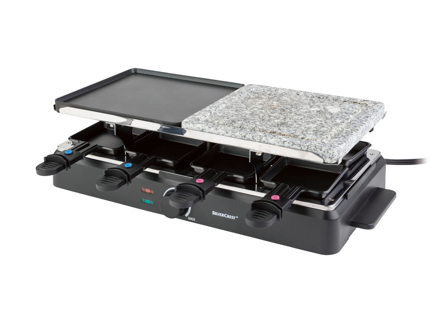 Raclette-grill Silvercrest Kitchen Tools, prezzo 34.99 €
- Con pietra ...