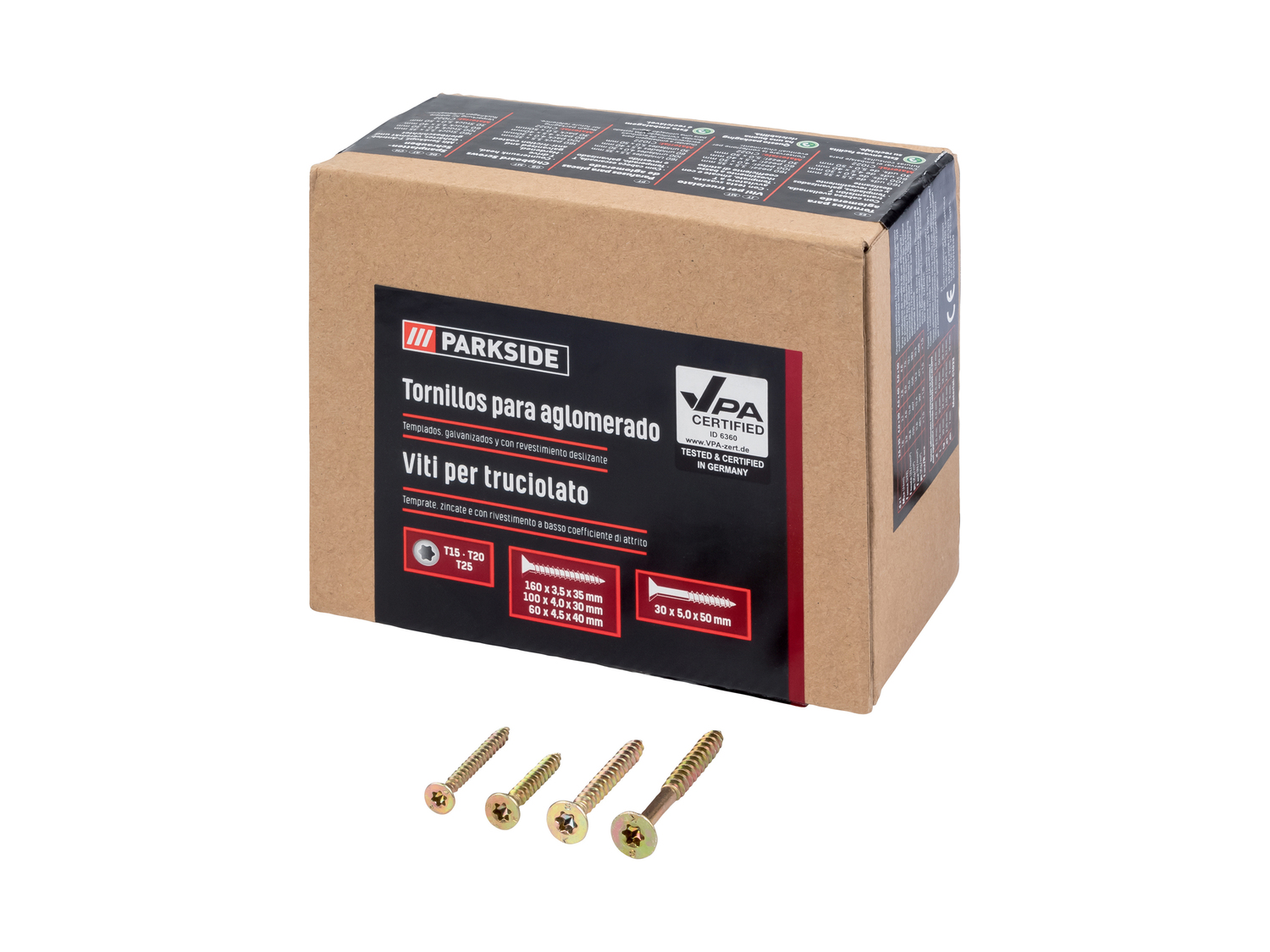 Viti per truciolato Parkside, prezzo 3.49 €
Caratteristiche
- VPA-5891