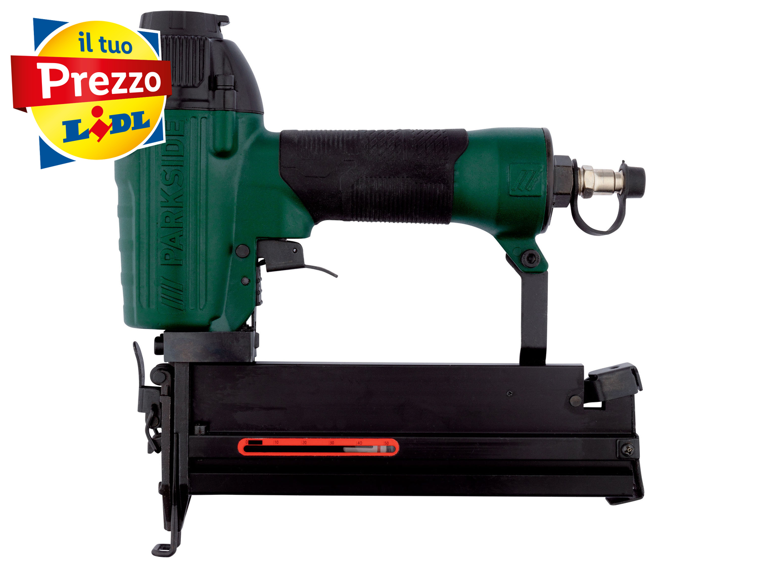 Pistola sparapunti ad aria compressa Parkside, prezzo 19.99 €
- Scatto ...