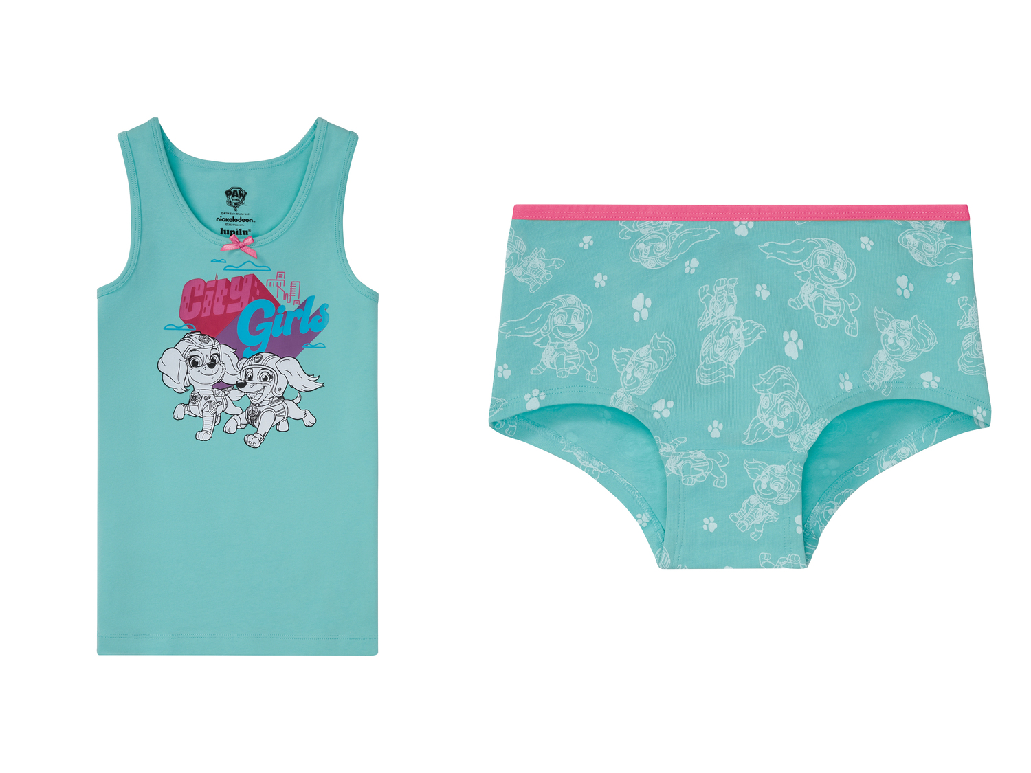Coordinato intimo per bambina Paw Patrol Oeko-tex, prezzo 3.99 €
Misure: 2-10 ...