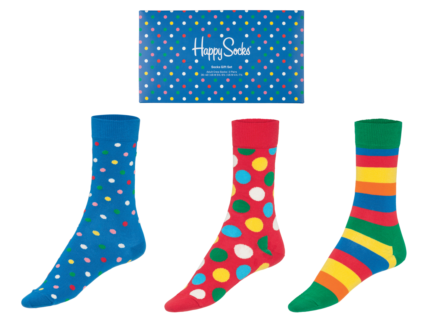 Calze Happy Socks Happy-socks, prezzo 12.99 €
3 paia - Misure: 36-46 ...