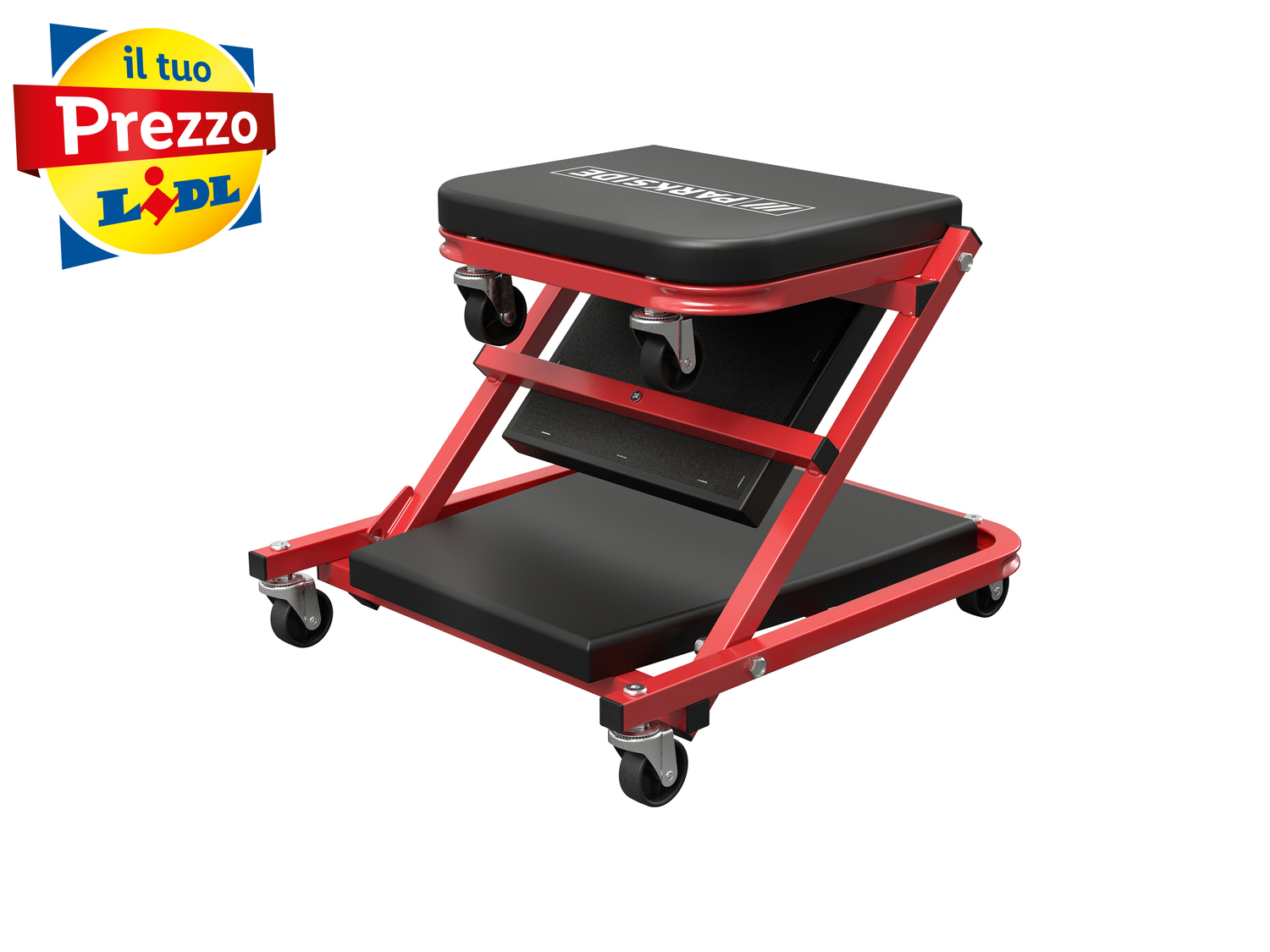 Sgabello/Carrello per lavori di montaggio 2 in 1 Parkside, prezzo 24.99 € 
- ...
