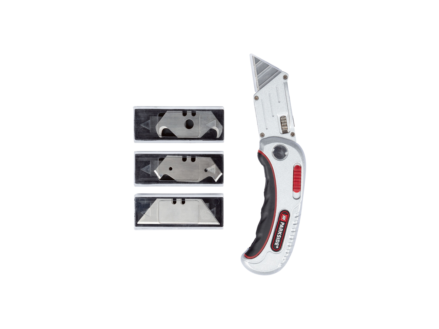 Set taglierino con lame intercambiabili Parkside, prezzo 9.99 € 
In dotazione
- ...