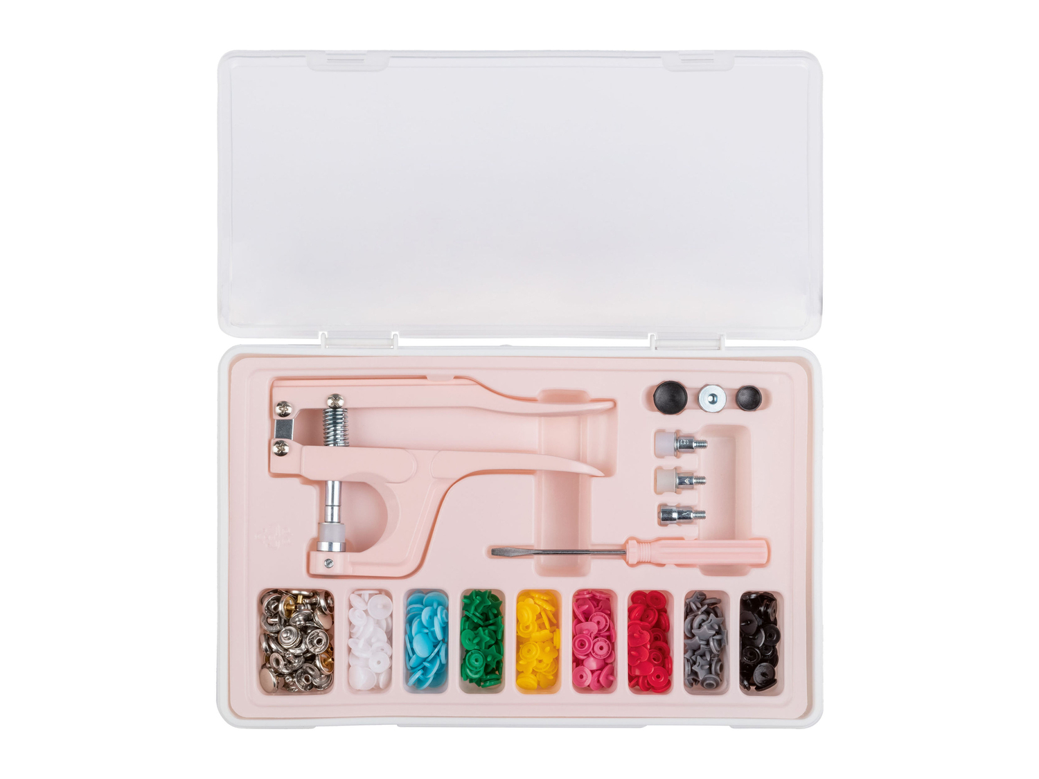 Set bottoni a pressione con pinza Crelando, prezzo 9.99 €
In dotazione
- ...
