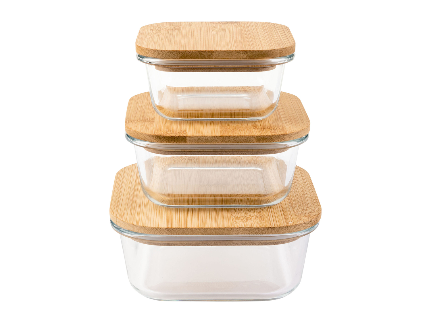 Set 3 contenitori in vetro con coperchio in bambù Ernesto, prezzo 11.99 € ...