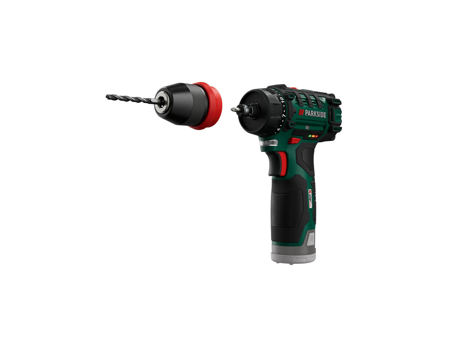 Trapano avvitatore ricaricabile Parkside, prezzo 24.99 €
Attrezzo compatibile ...