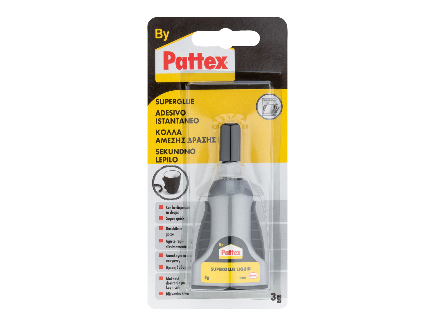 Colla istantanea Pattex, prezzo 2.49 €
Caratteristiche