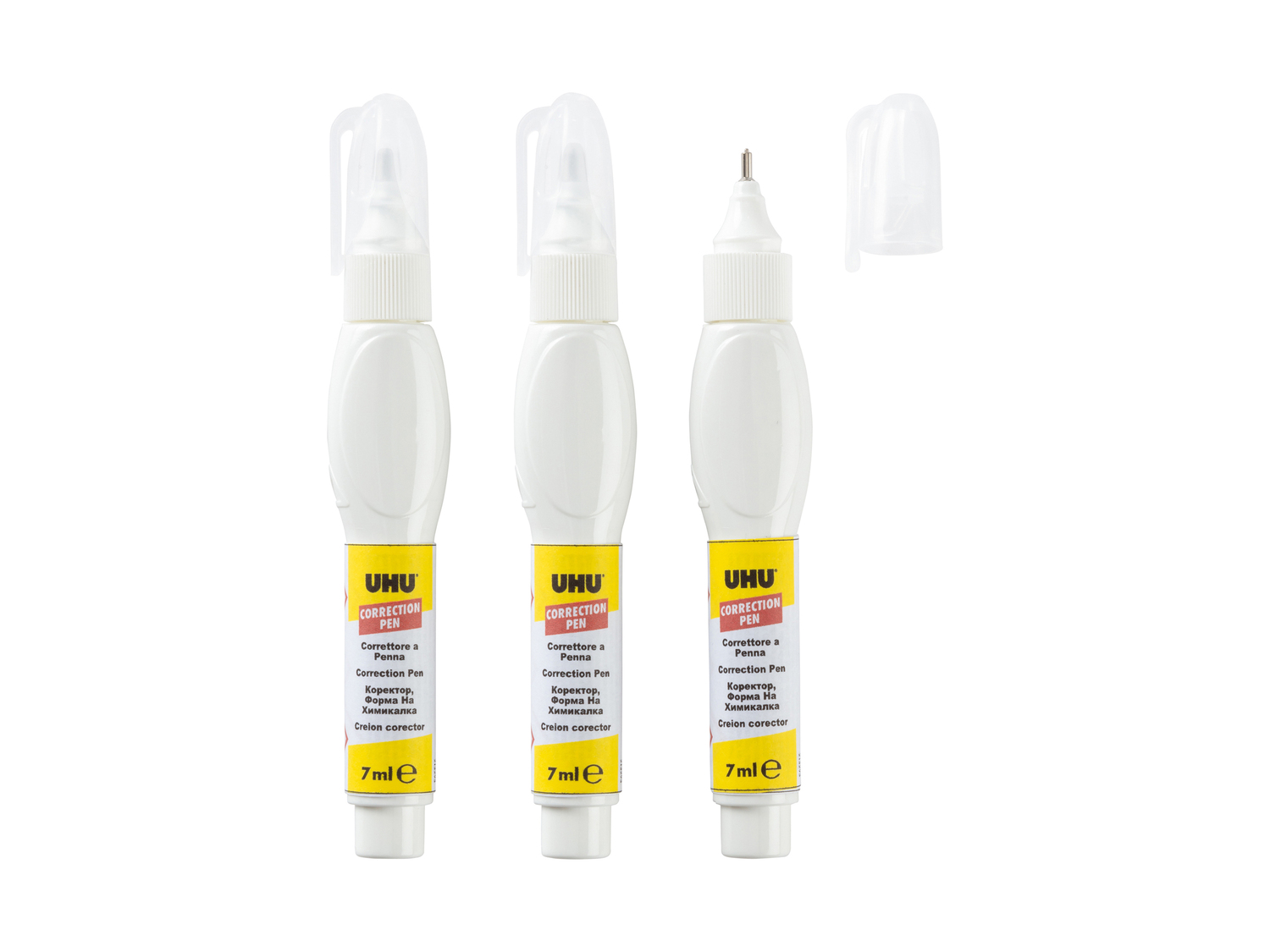 Correttore a roller o a penna Uhu, prezzo 2.99 €
3 pezzi
Caratteristiche