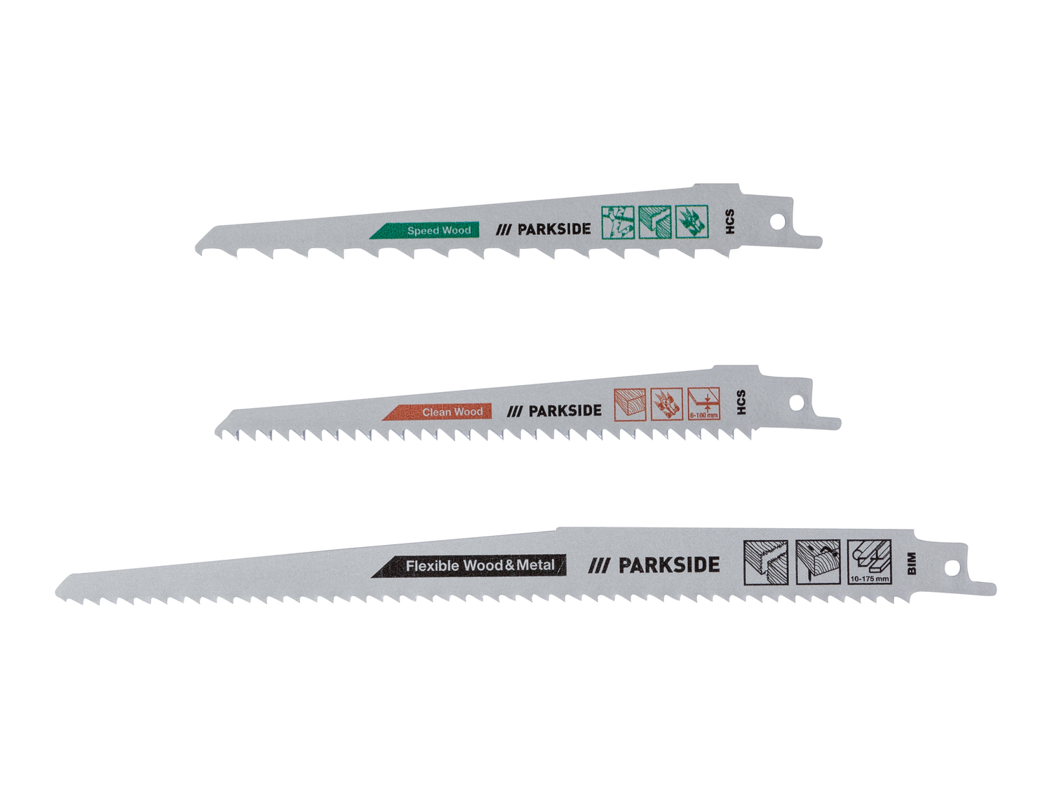 Lame per seghetto elettrico Parkside, prezzo 3.99 €
3 pezzi
- Per legno, ...