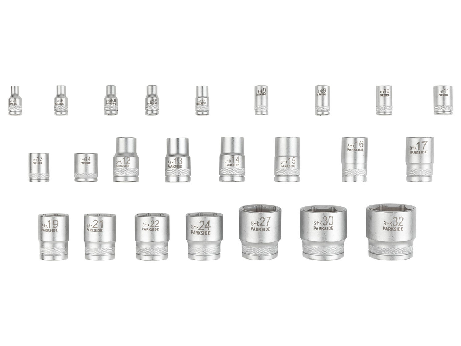 Set inserti a bussola Parkside, prezzo 24.99 &#8364; 
24 pezzi 
- In acciaio ...