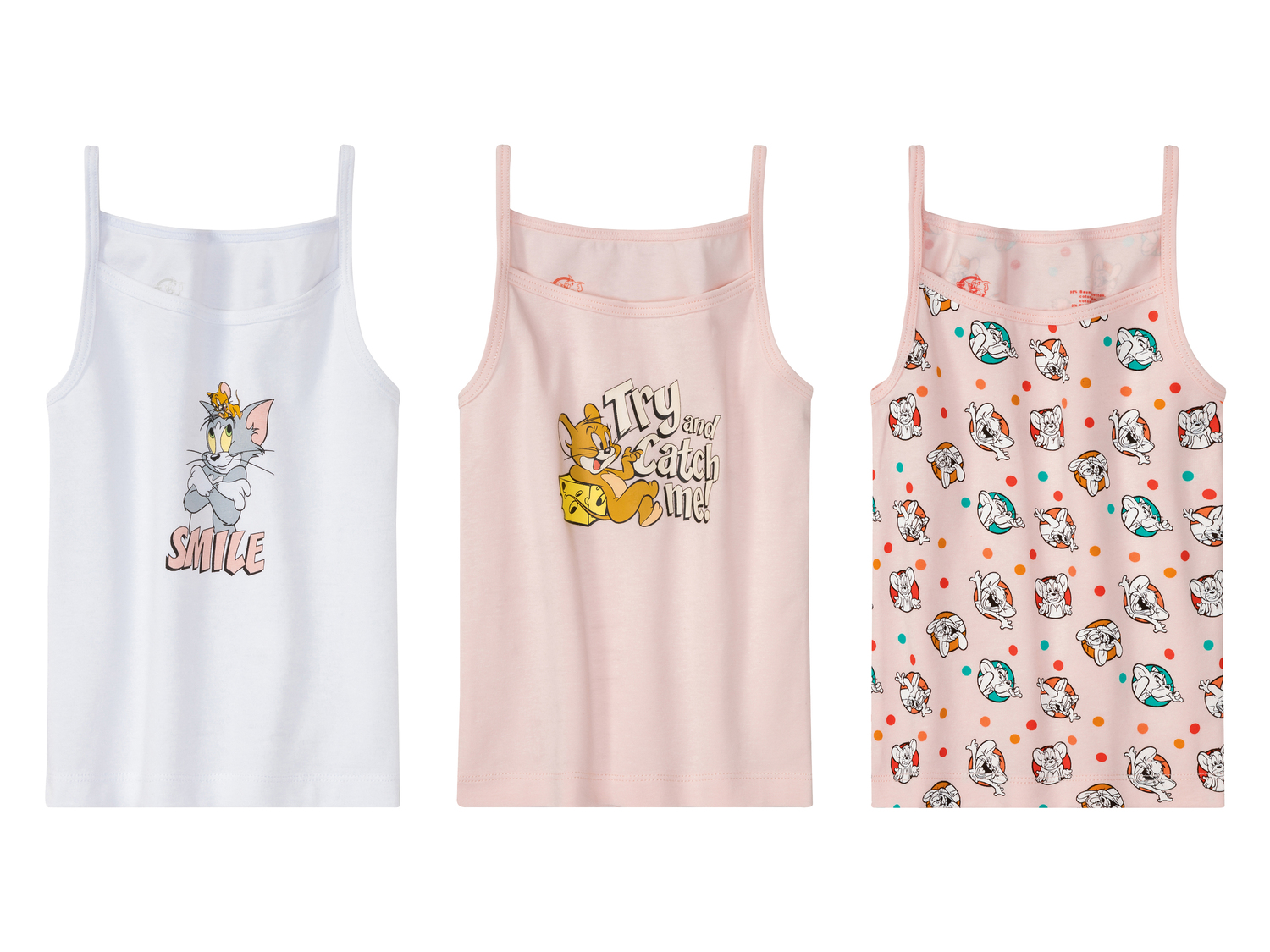 Canotta da bambina Tom-and-jerry, prezzo 6.99 €
3 pezzi - Misure: 1-6 ...