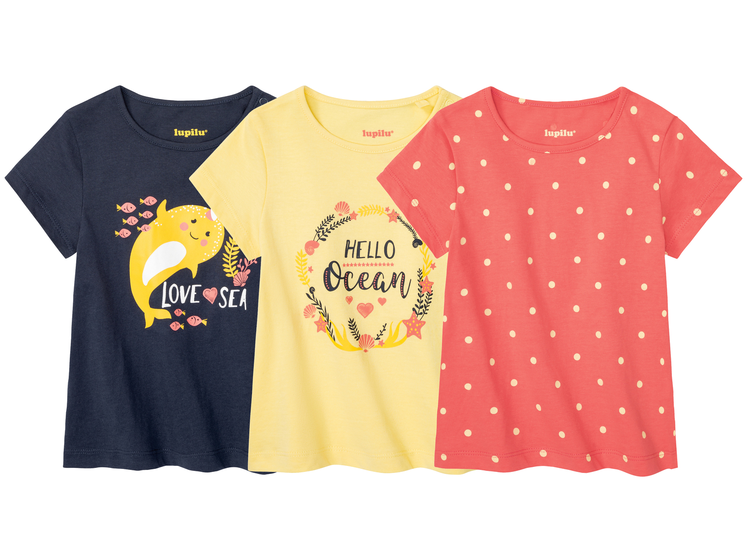 T-shirt da bambina Lupilu-new, prezzo 5.99 &#8364; 
3 pezzi - Misure: 1-6 anni ...