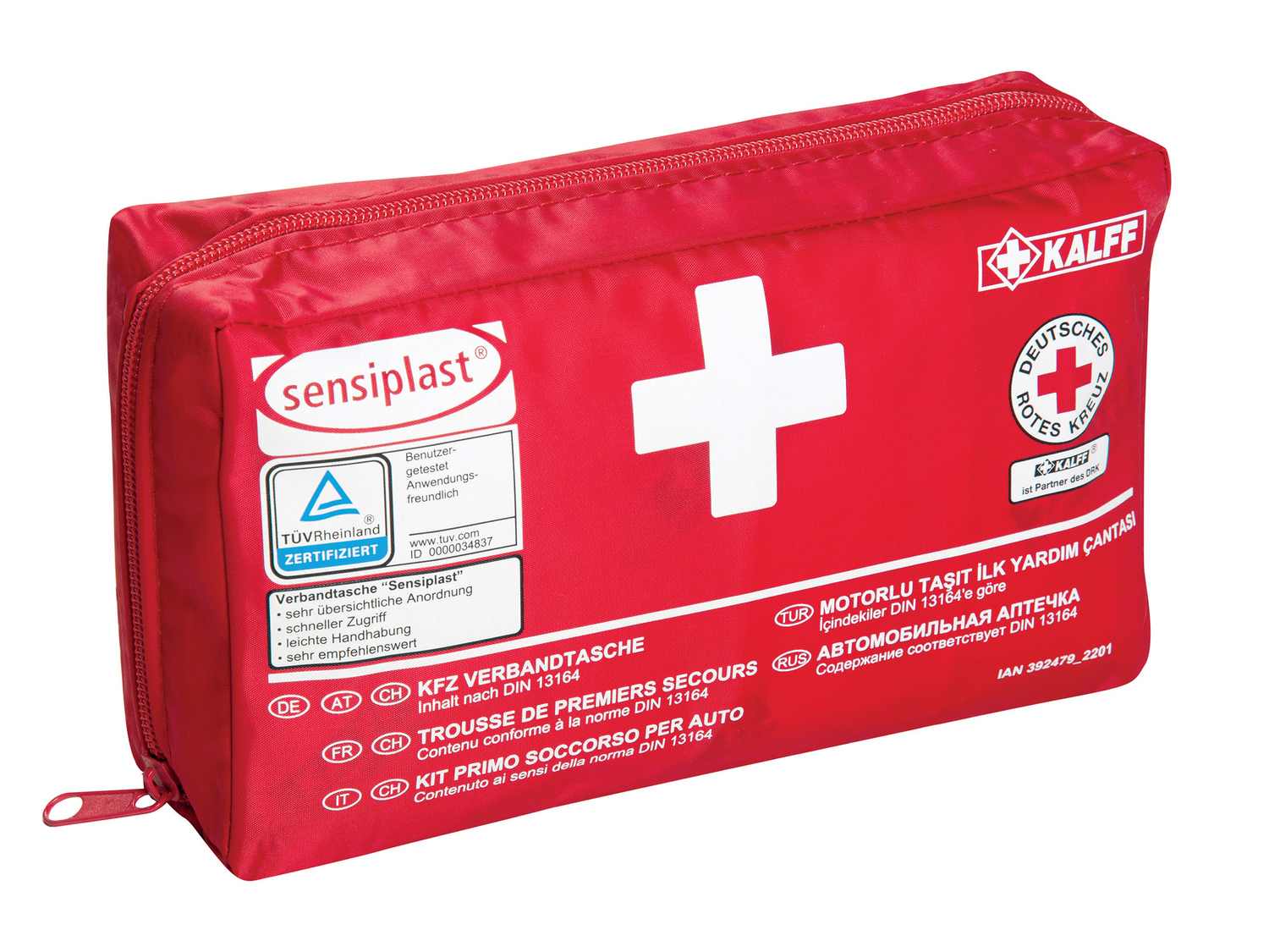 Kit primo soccorso per auto Sensiplast, prezzo 6.99 €
44 pezzi
- Interno ...