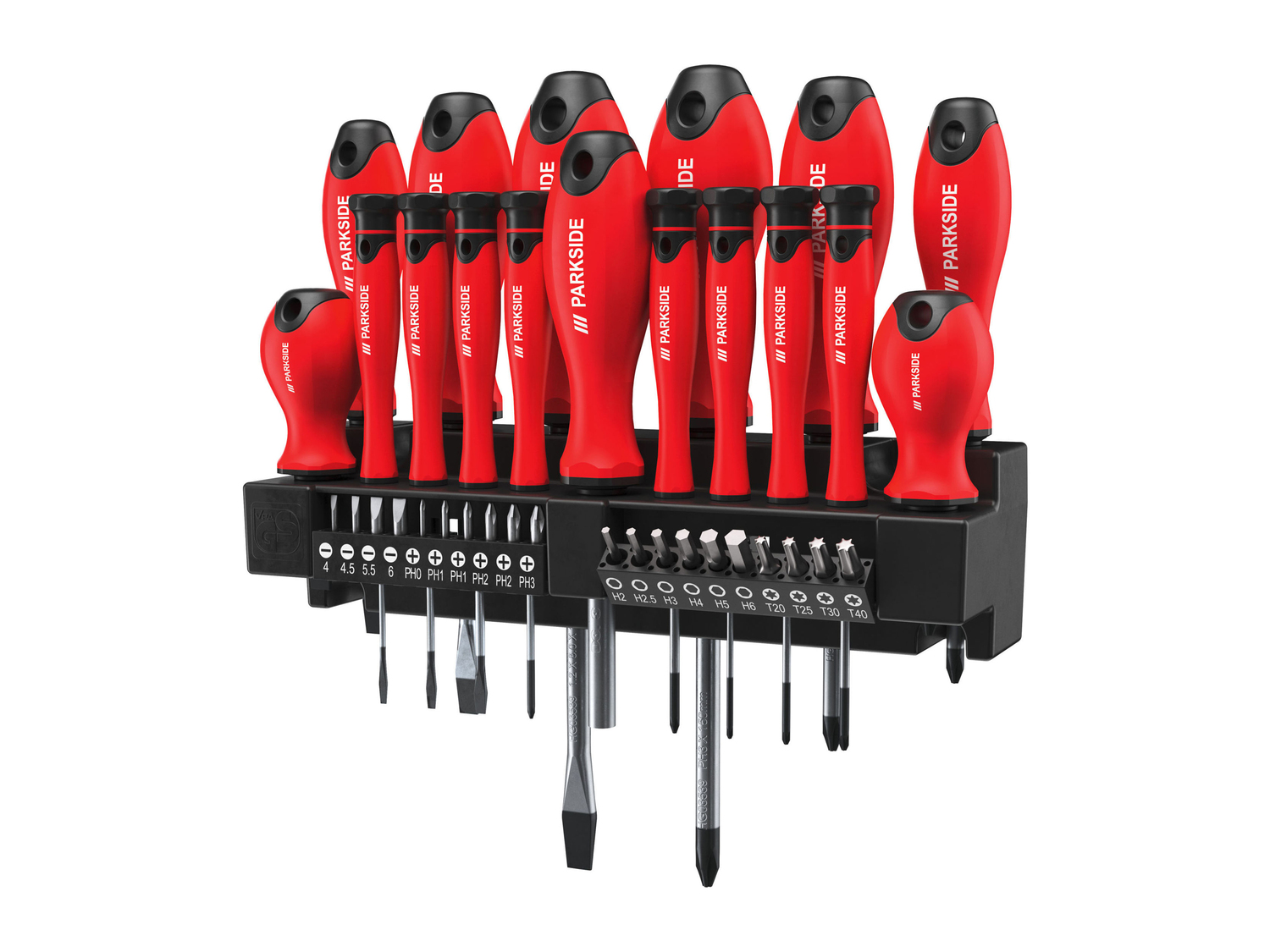 Set cacciaviti e bit Parkside, prezzo 9.99 €
37 pezzi
- Cacciaviti con ...
