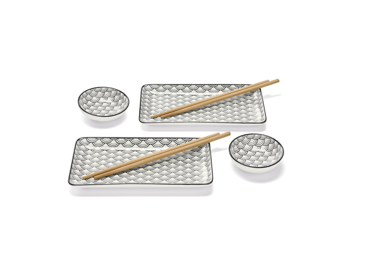 Set per sushi Ernesto, prezzo 11.99 &#8364; 
8 pezzi 
In dotazione:
- 2 piatti ...