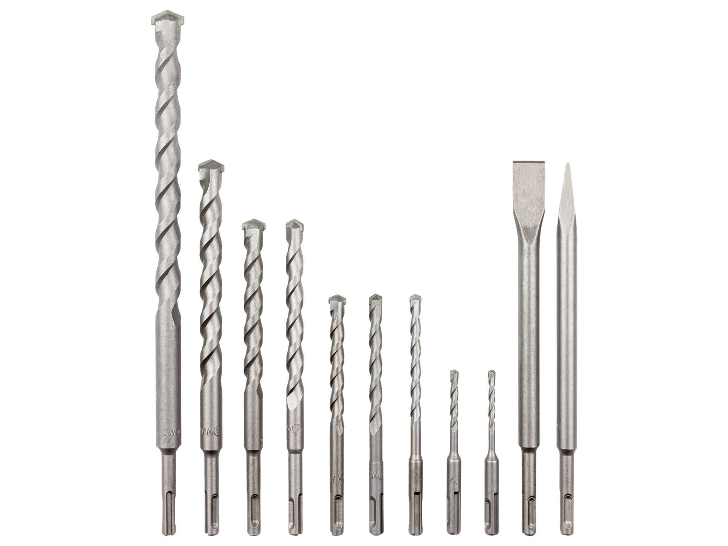 Set punte o set punte e scalpelli per trapano a percussione Parkside, prezzo 14.99 ...