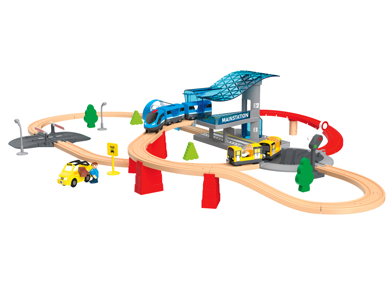 Gioco pista in legno Playtive, prezzo 29.99 €
65, 53 o 52 pezzi
- Età: ...
