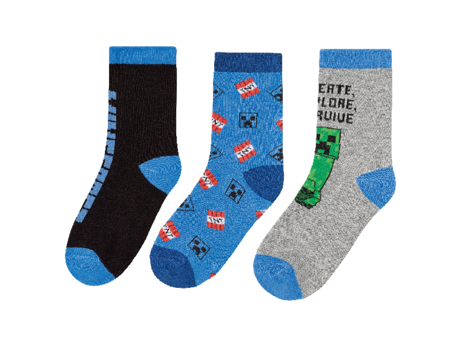 Calzini da bambino Minecraft, prezzo 5.99 €
3 pezzi - Misure: 19-30
Taglie ...