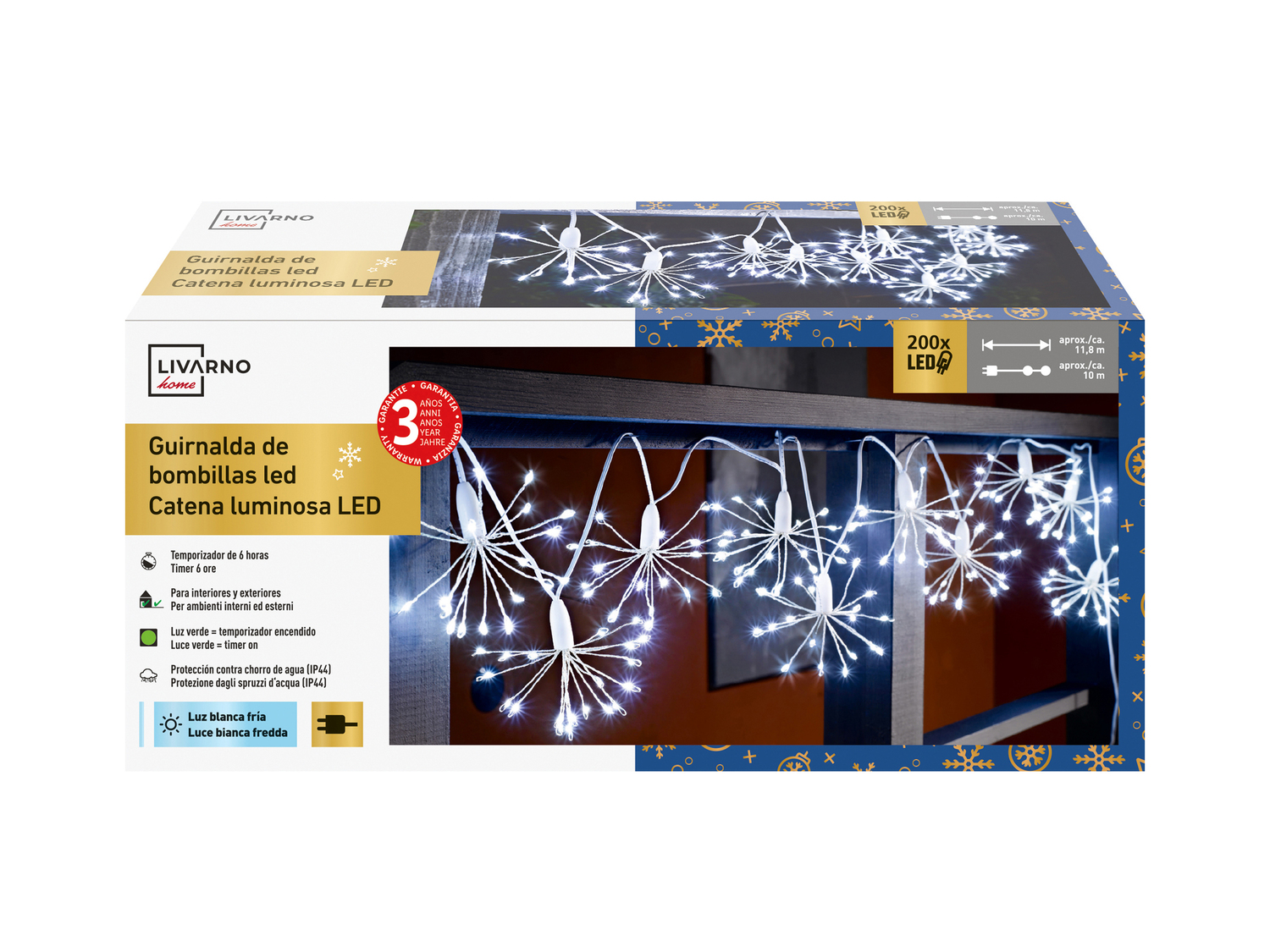 Luci natalizie 200 LED Livarno, prezzo 11.99 €
- Per ambienti interni ...