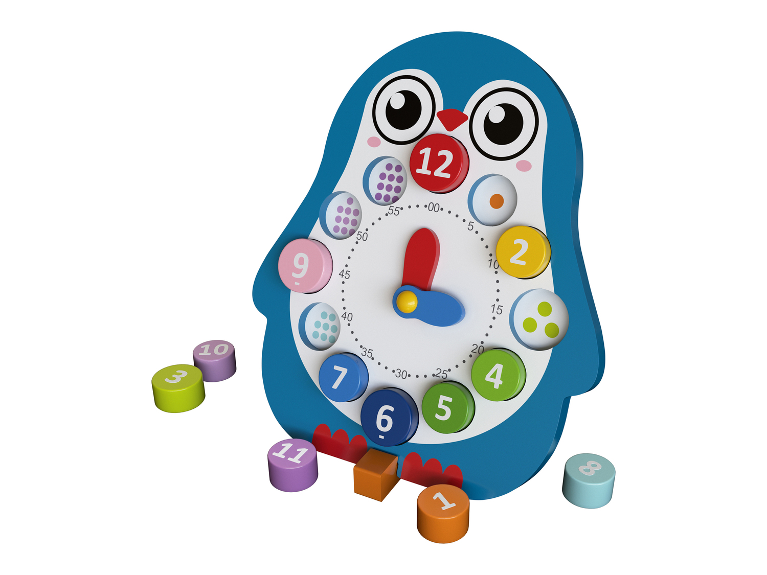 Gioco didattico in legno Conta e infila, Orologio o lavagnetta da tavolo Playtive, ...