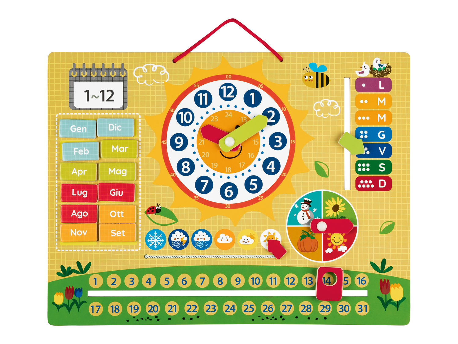Calendario magnetico o computer in legno per bambini Playtive, prezzo 9.99 &#8364; ...