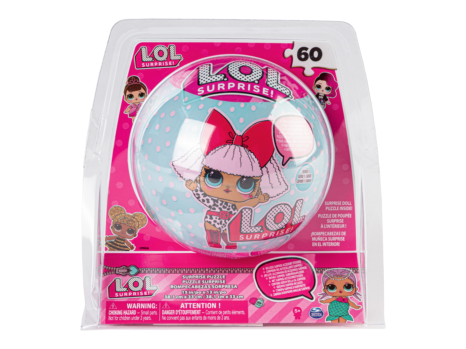 Puzzle a sorpresa LOL Spin Master, prezzo 9.99 €
60 pezzi
- Contiene ...