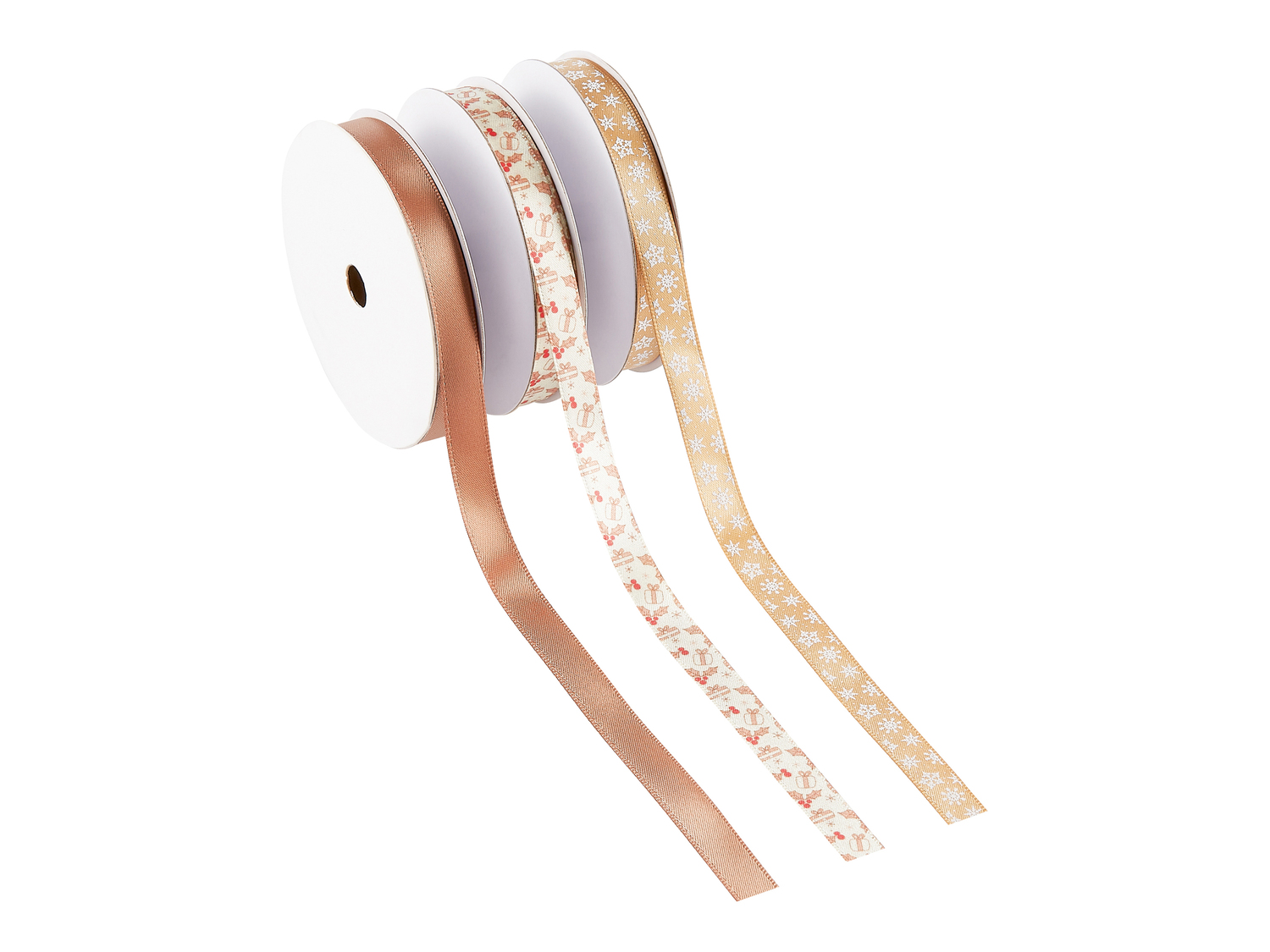 Nastro per pacchi regalo 5 m Crelando, prezzo 1.99 &#8364;  
3 pezzi
Caratteristiche