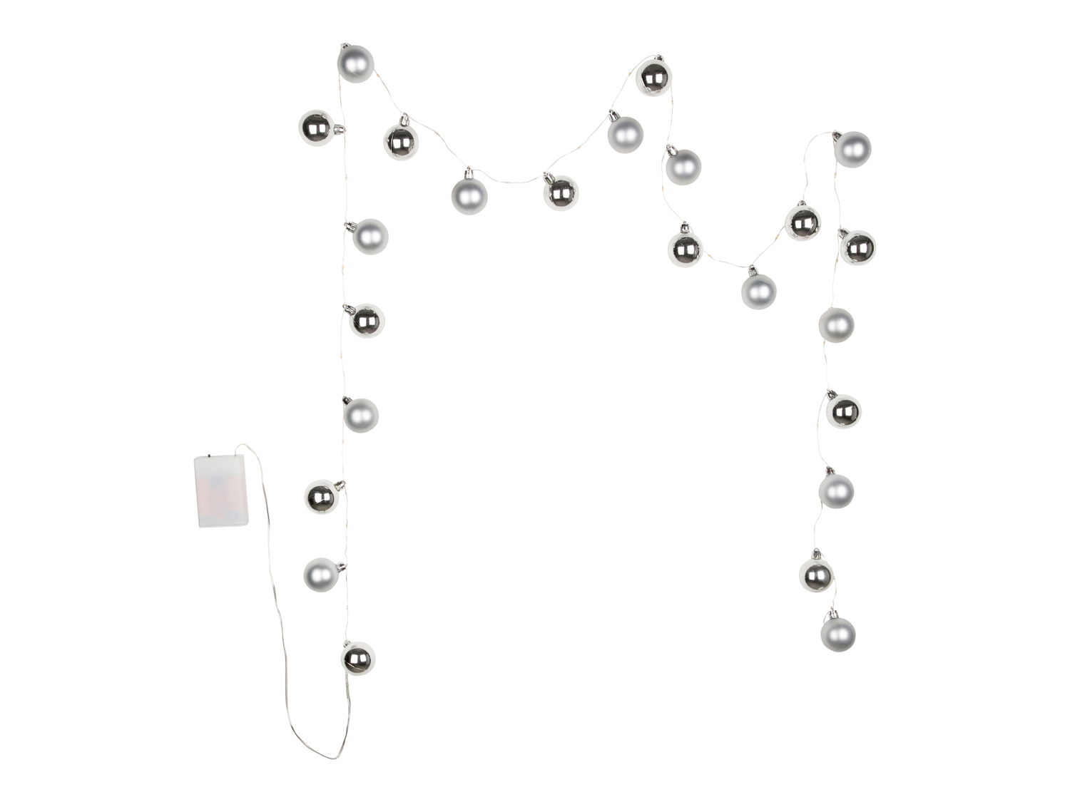 Catena luminosa LED con palline natalizie Livarno, prezzo 9.99 €
- 24 ...
