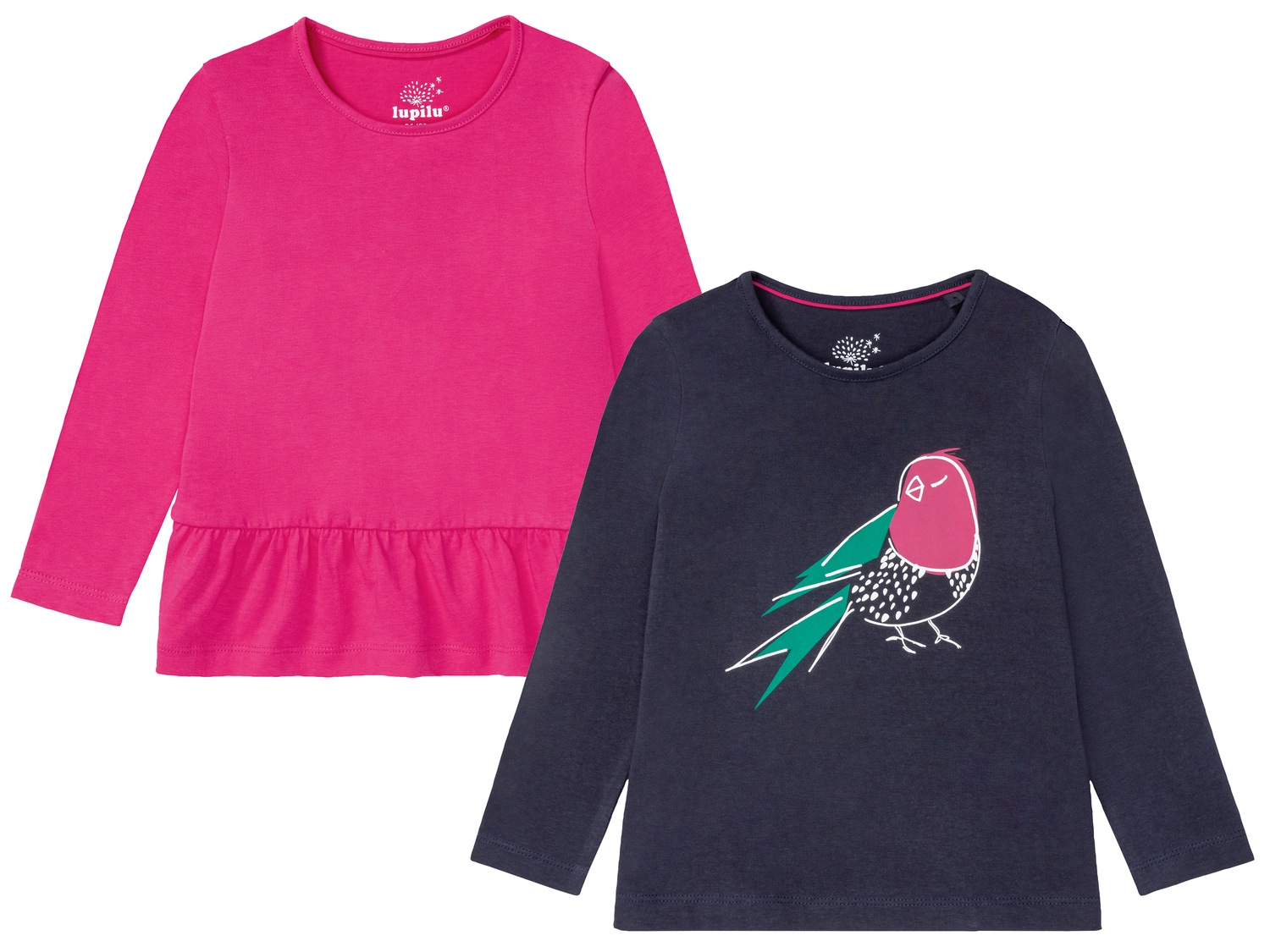 Maglia a maniche lunghe da bambina Lupilu-new, prezzo 5.99 € 
2 pezzi - Misure: ...