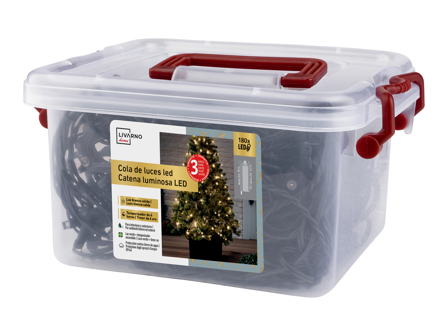 Catena luminosa 180 o 200 LED Livarno, prezzo 14.99 €
- Per ambienti ...