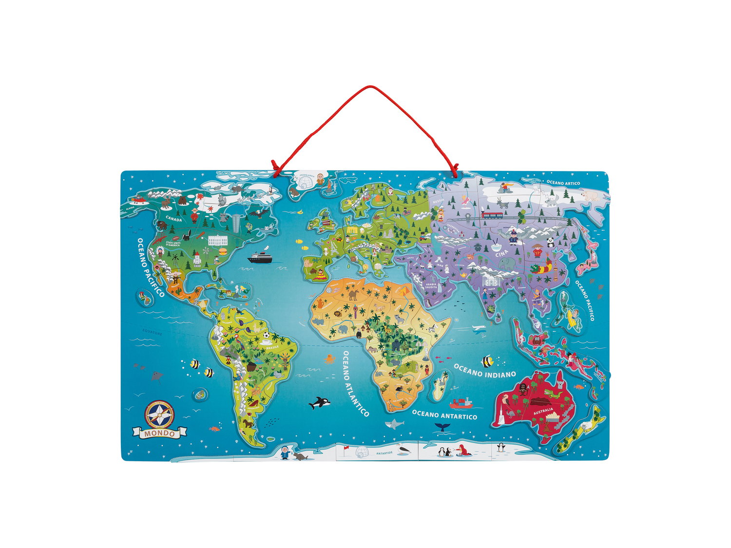 Carta geografica magnetica in legno Playtive, prezzo 19.99 €
- Con 94 ...