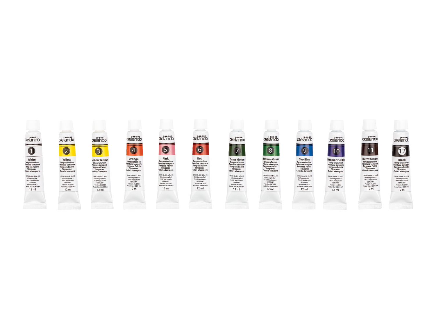 Colori a dita o a tempera Crelando, prezzo 2.99 &#8364; 
8 o 12 pezzi 
Colori ...