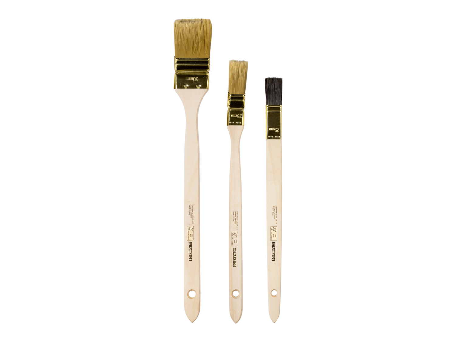 Set pennelli Parkside, prezzo 3.99 &#8364; 
3 pezzi 
- Setole in fibra sintetica
- ...
